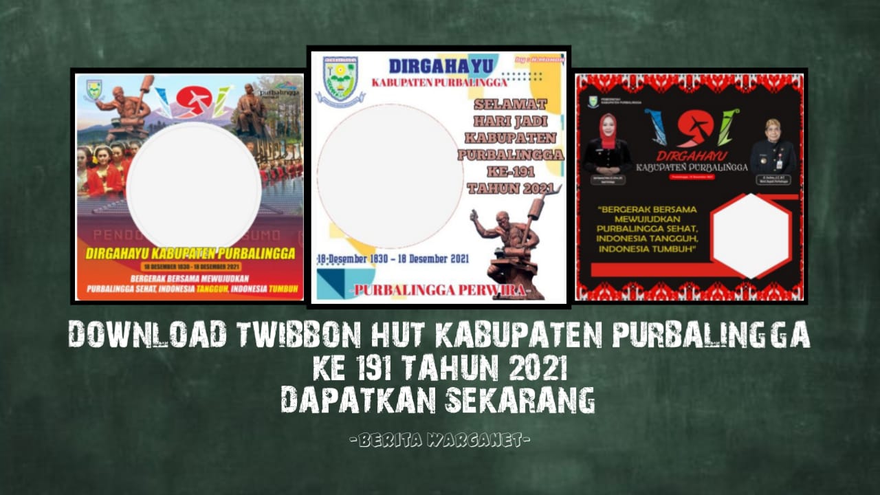 Download Twibbon HUT Kabupaten Purbalingga Ke 191 Tahun 2021